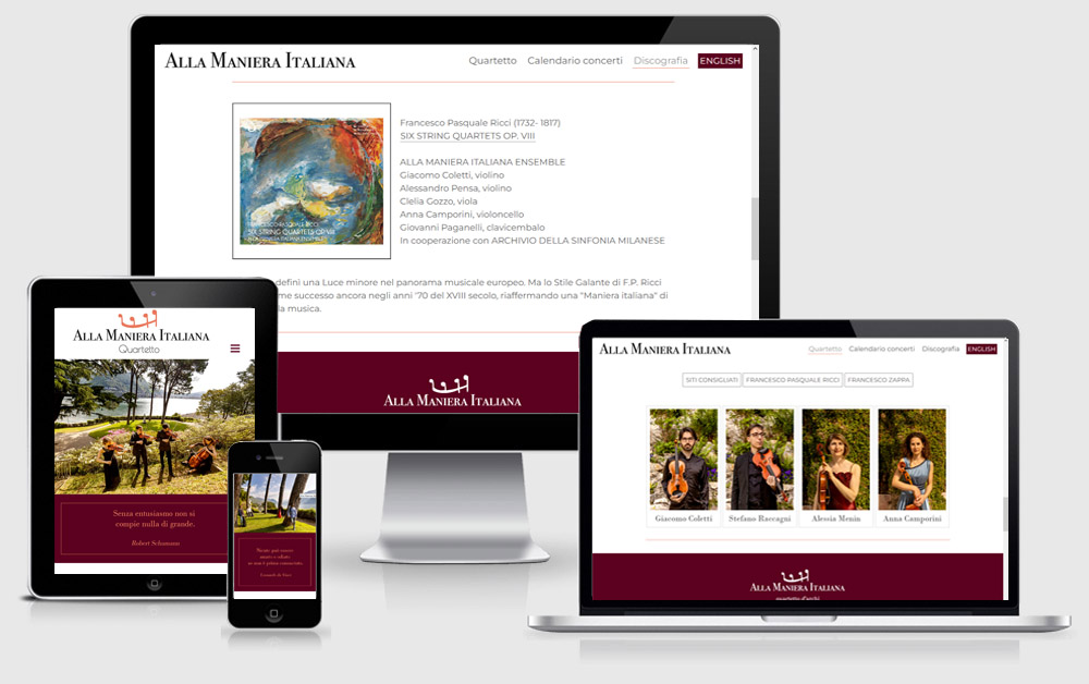 sito web Alla Maniera Italiana - responsive fatto su misura
