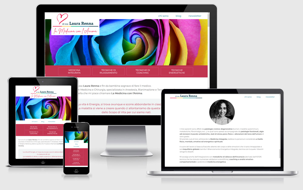 sito web Laura Renna - responsive fatto su misura
